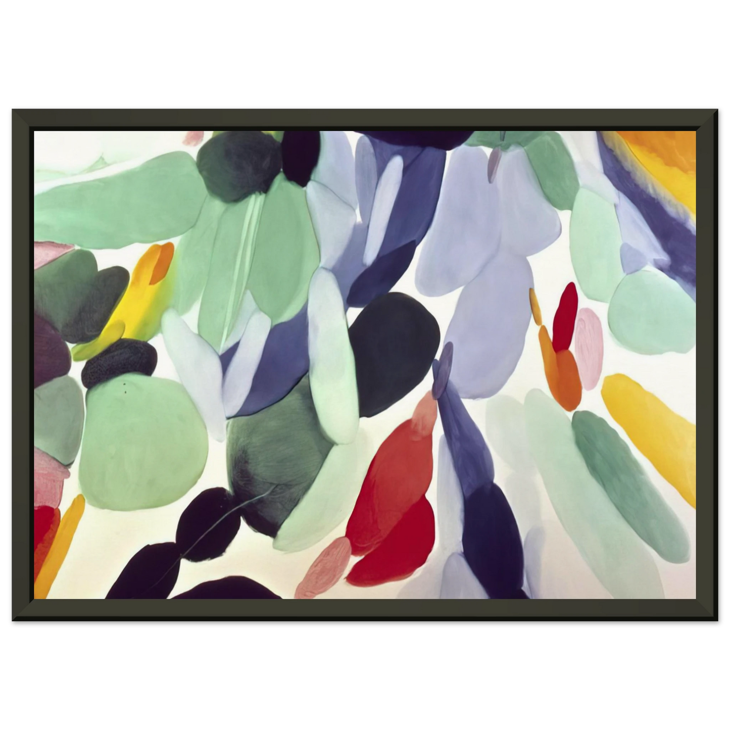 Alice Baber Seven Green Leagues Framed Art Print - Aluminum Frame - 40x50 cm / 16x20 inches