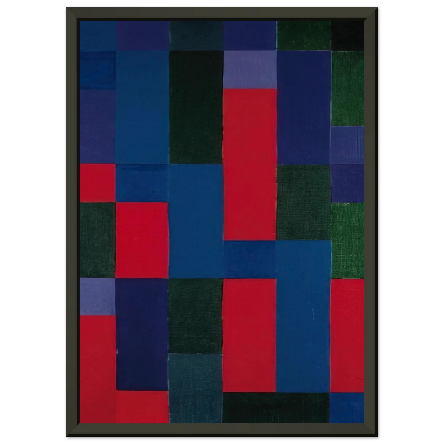 Johannes Itten GrnBlauRot 1967 Framed Art Print - Aluminum Frame - 40x50 cm / 16x20 inches