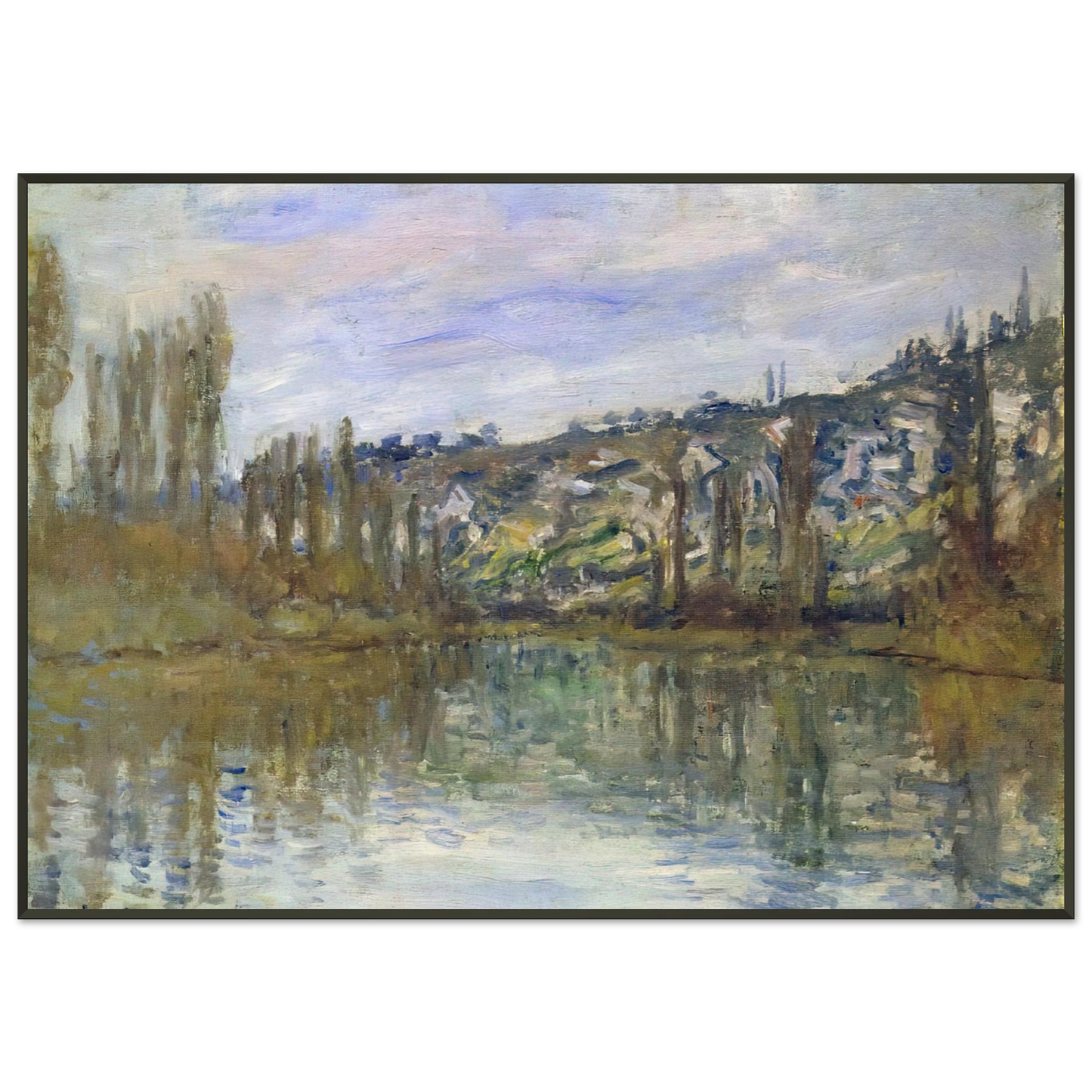 claude monet The Seine near Vetheuil Framed Art Print - Aluminum Frame - 21x29.7 cm / 8x12"
