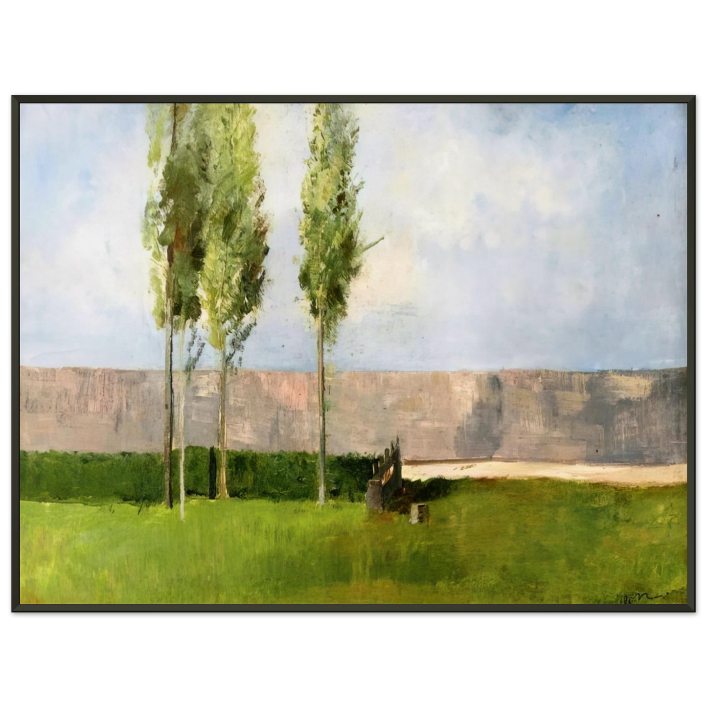 Odilon Redon  THE MEADOW Framed Art Print  - Aluminum Frame - 60x80 cm / 24x32 inches