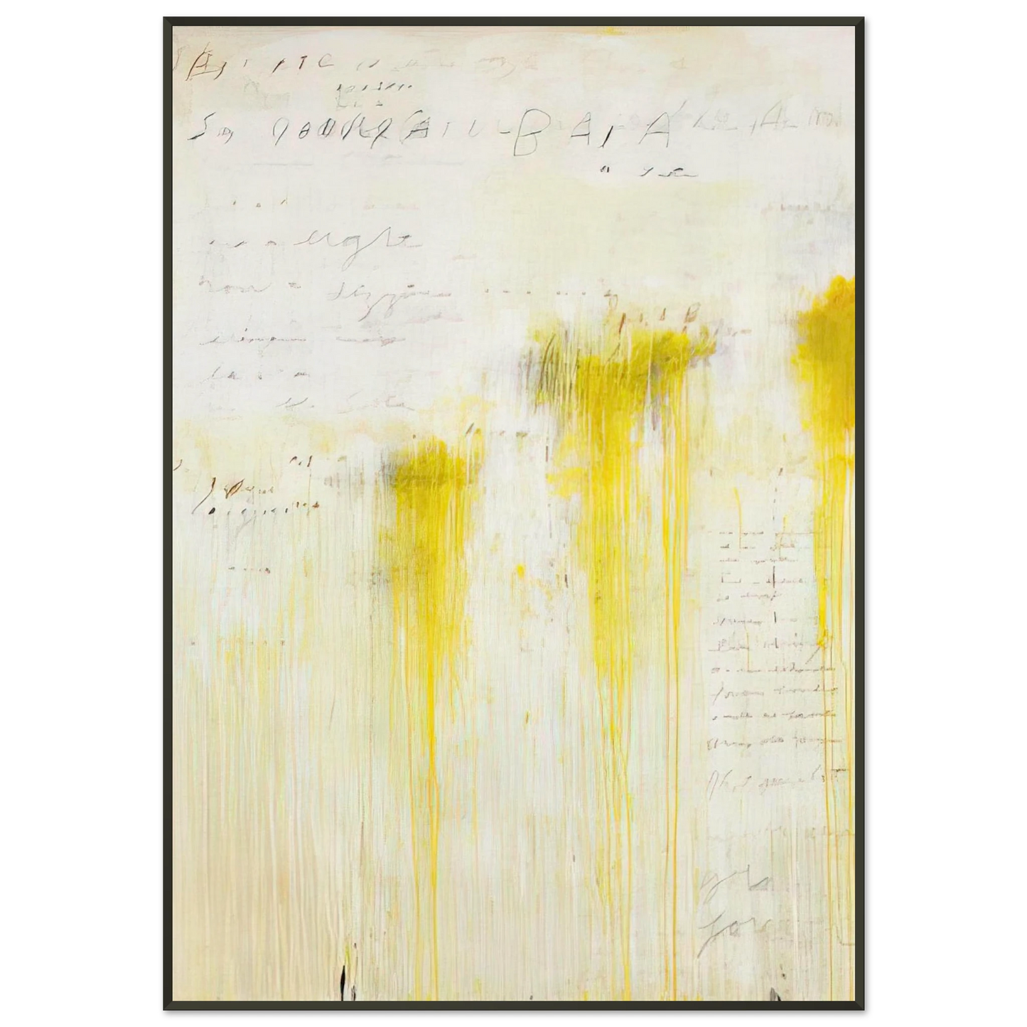 Cy Twombly Quattro Stagioni II Estate Framed Art Print - Aluminum Frame - 21x29.7 cm / 8x12"