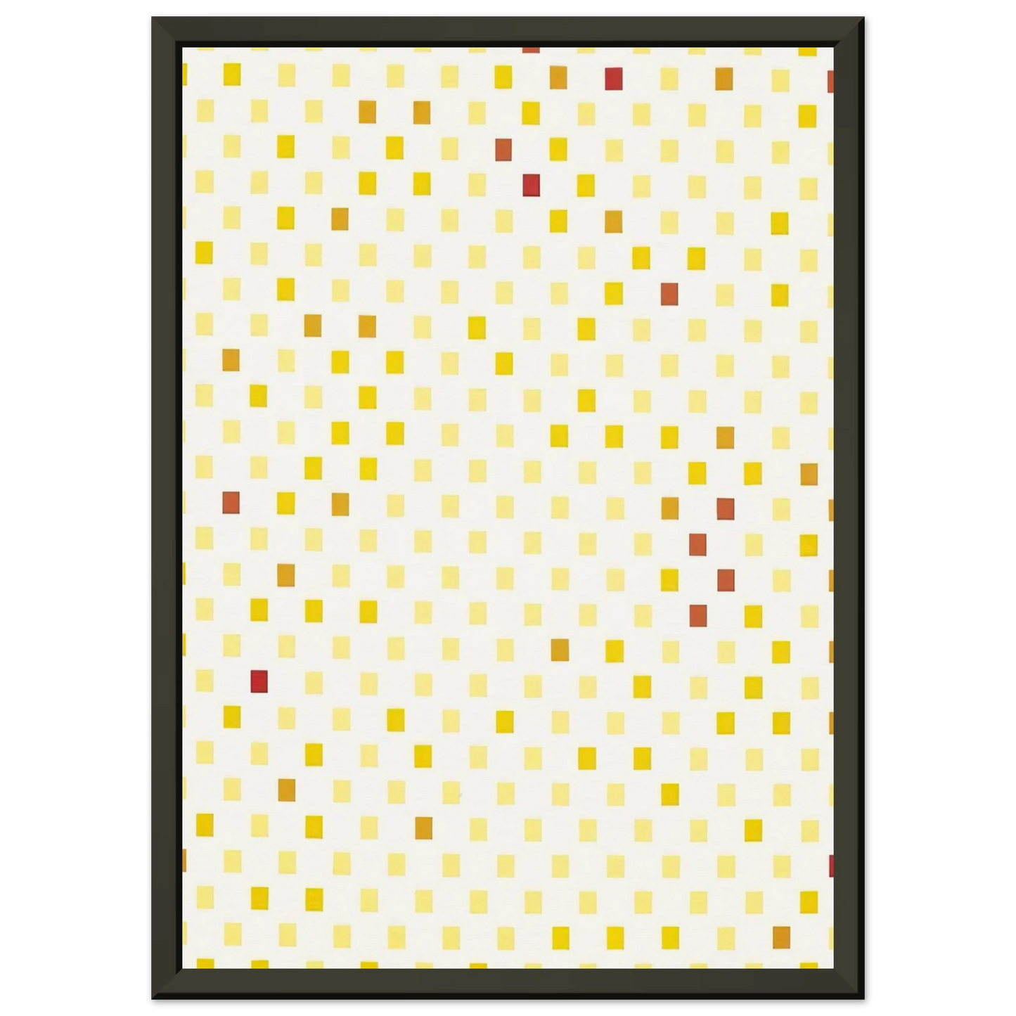 Francois Morellet Repartition aleatoire du rouge au jaune suivant progression 1970 Framed Art Print - Aluminum Frame - 60x80 cm / 24x32 inches
