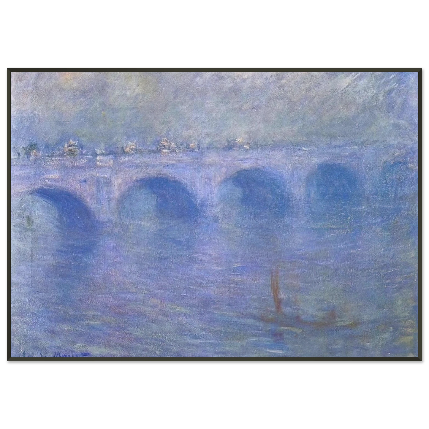 claude monet Waterloo Bridge in the Fog Framed Art Print - Aluminum Frame - 21x29.7 cm / 8x12"