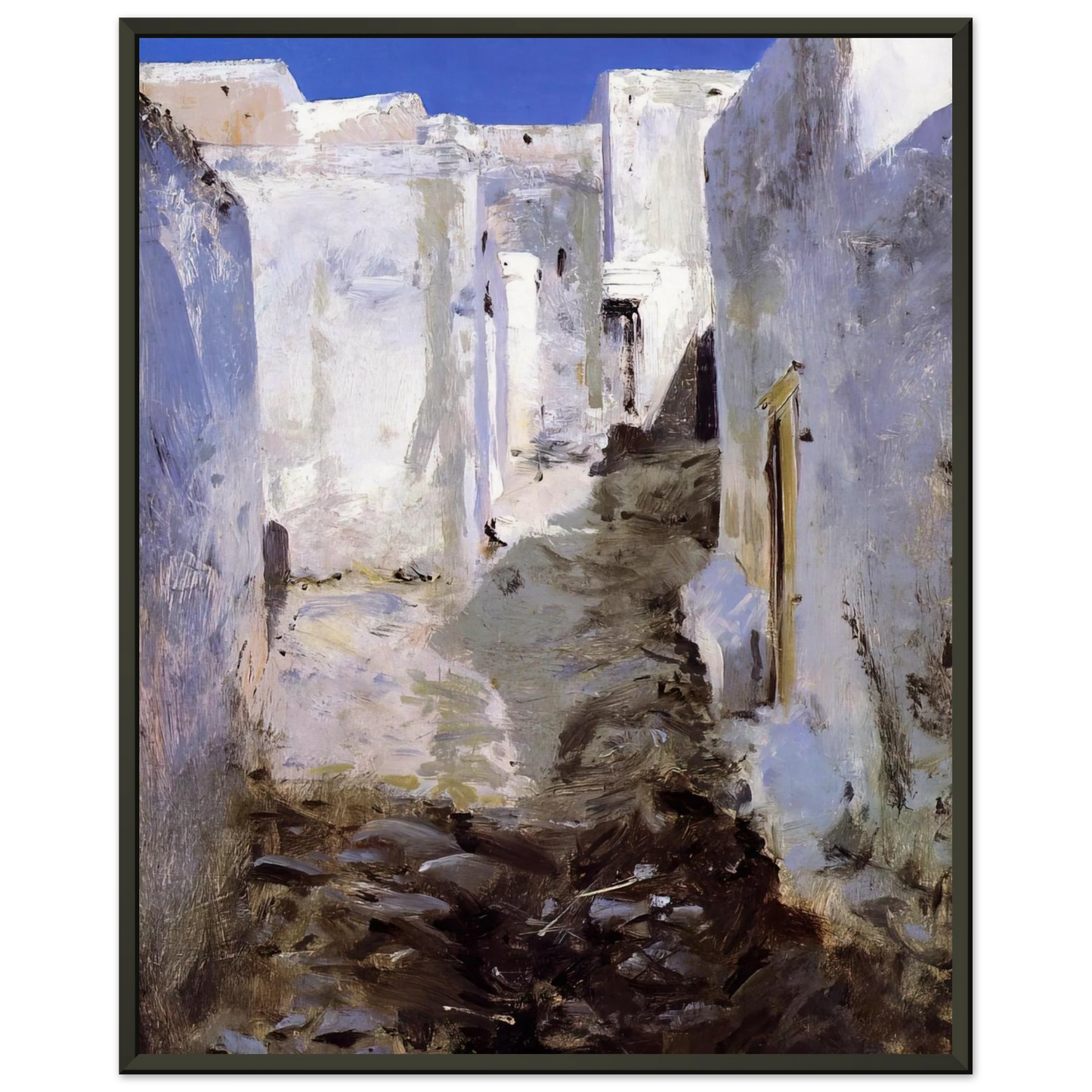 John Singer Sargent A Street in Algiers Framed Art Print - Aluminum Frame - 60x80 cm / 24x32 inches