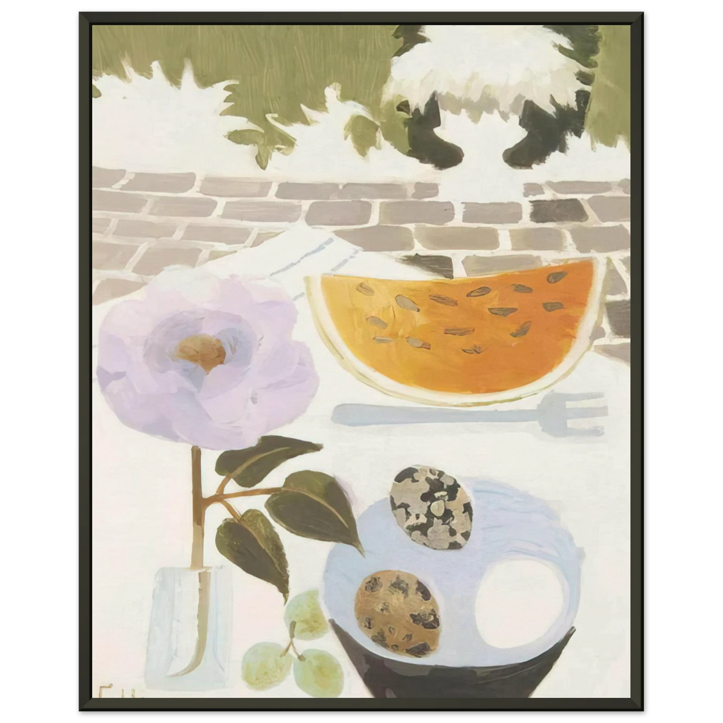 Mary Fedden A Slice of Melon 1990 Framed Art Print - Aluminum Frame - 40x50 cm / 16x20 inches