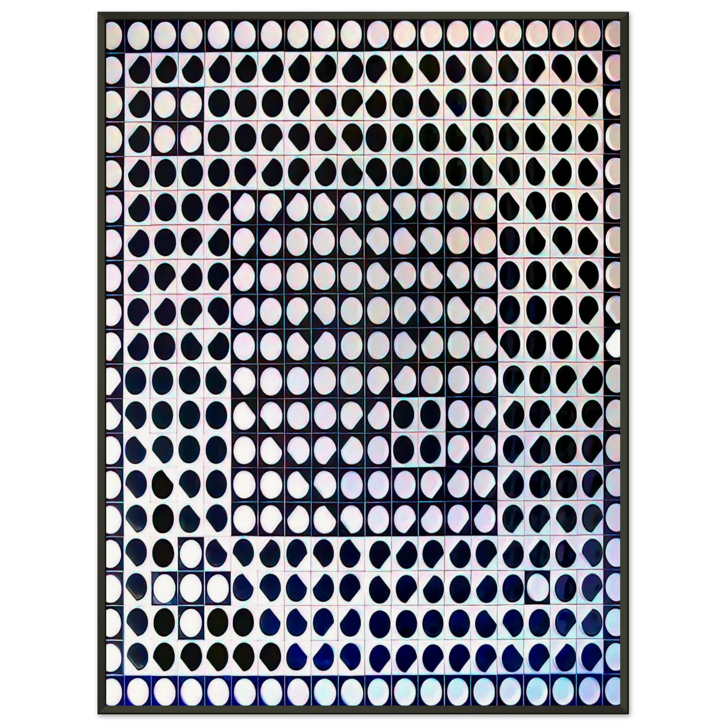 Victor Vasarely Caopeo 1964 Framed Art Print - Aluminum Frame - 40x50 cm / 16x20 inches