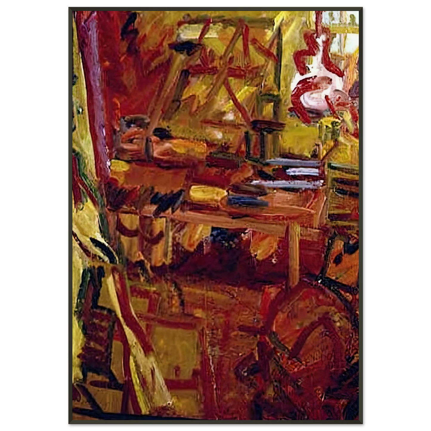 Frank Auerbach IN THE STUDIO Framed Art Print - Aluminum Frame - 21x29.7 cm / 8x12"