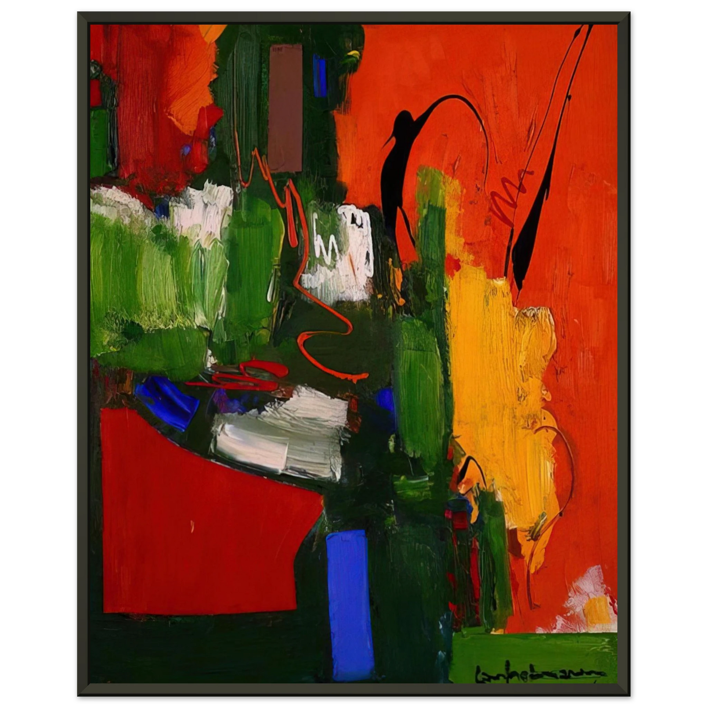 Hans Hofmann The Lark Framed Art Print - Aluminum Frame - 60x80 cm / 24x32 inches