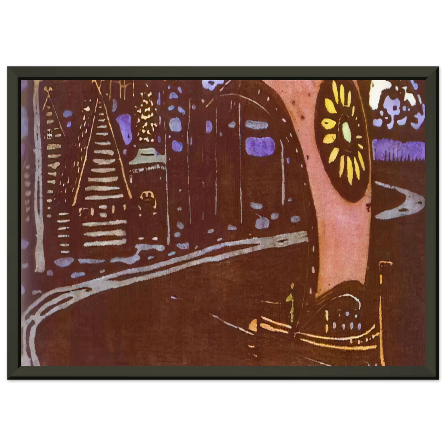 Wassily Kandinsky THE GOLDEN SAIL 1903 Framed Art Print - Aluminum Frame - 60x80 cm / 24x32 inches