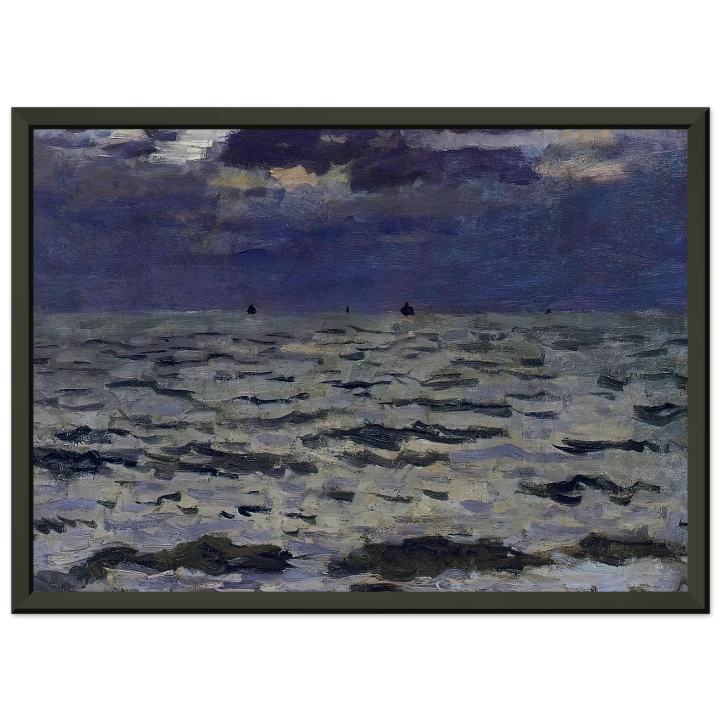 claude monet  Seascape Framed Art Print  - Aluminum Frame - 70x100 cm / 28x40 inches