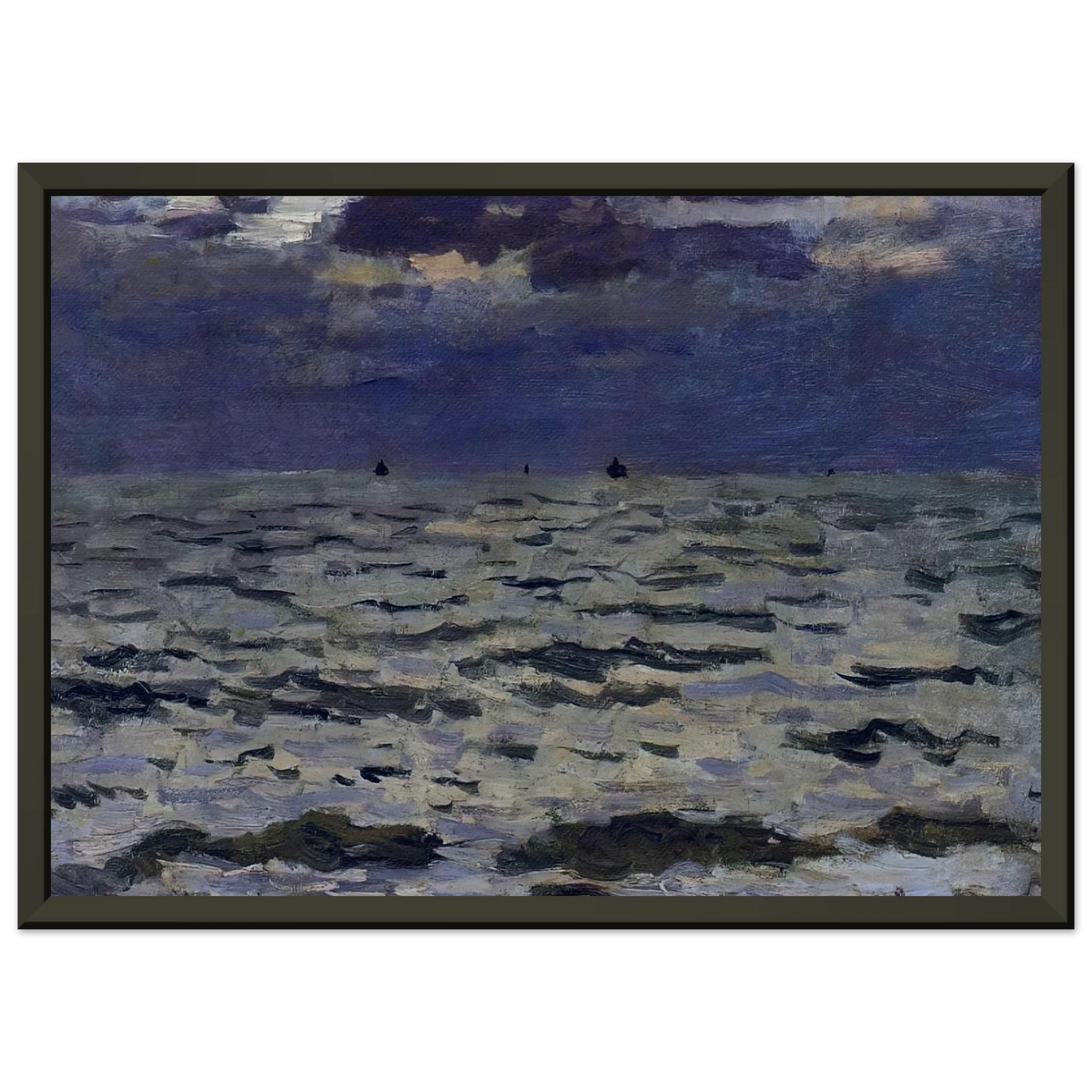 claude monet  Seascape Framed Art Print  - Aluminum Frame - 70x100 cm / 28x40 inches