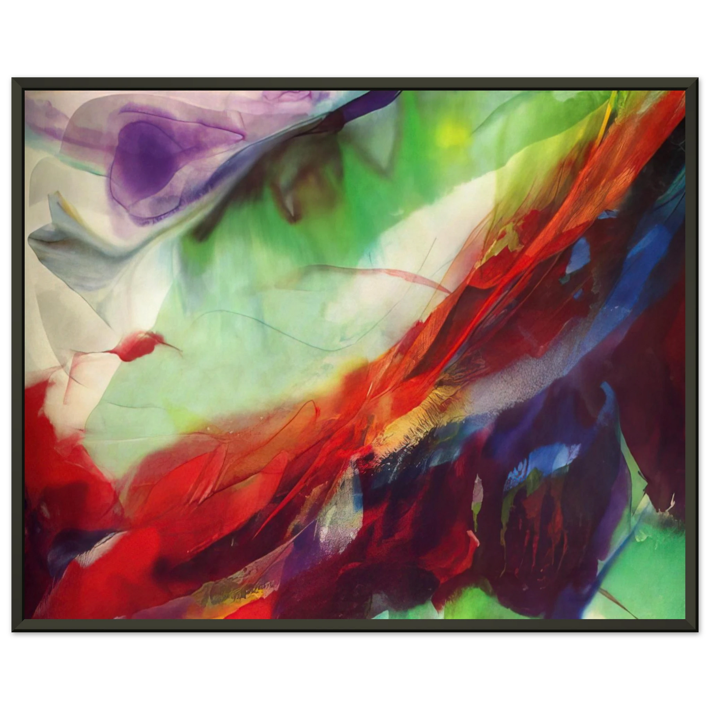 Paul Jenkins  Phenomena Sun over the Hour Glass Framed Art Print  - Aluminum Frame - 70x100 cm / 28x40 inches