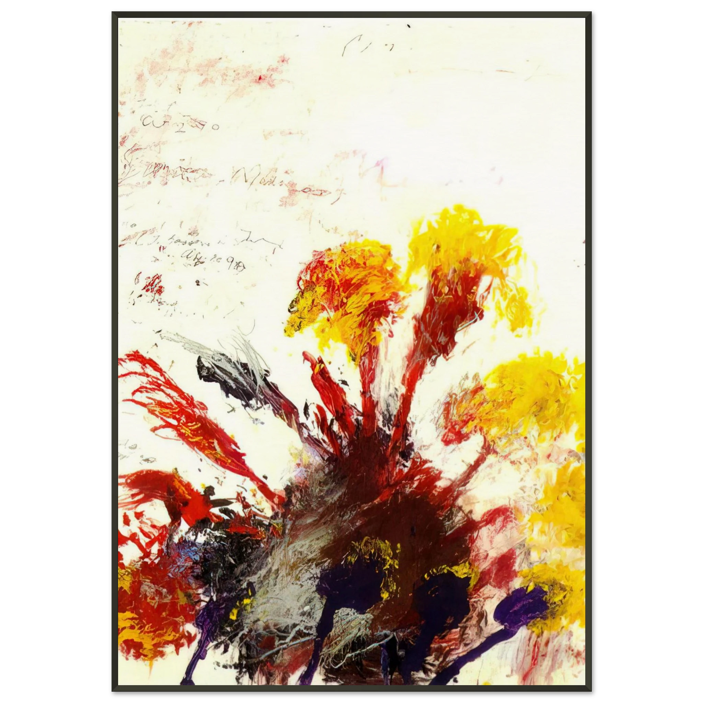 Cy Twombly Summer Madness Framed Art Print - Aluminum Frame - 21x29.7 cm / 8x12"