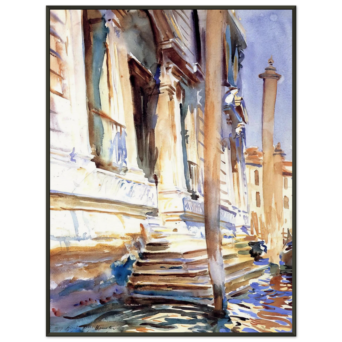 John Singer Sargent Doorway of a Venetian Palace Framed Art Print - Aluminum Frame - 70x100 cm / 28x40 inches