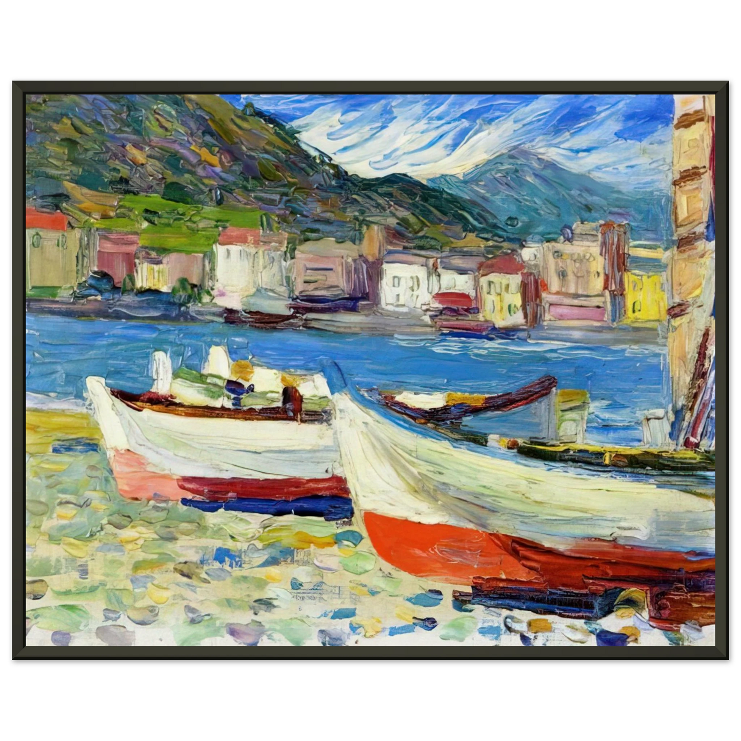 Wassily Kandinsky RAPALLO BOATS Framed Art Print - Aluminum Frame - 40x50 cm / 16x20 inches