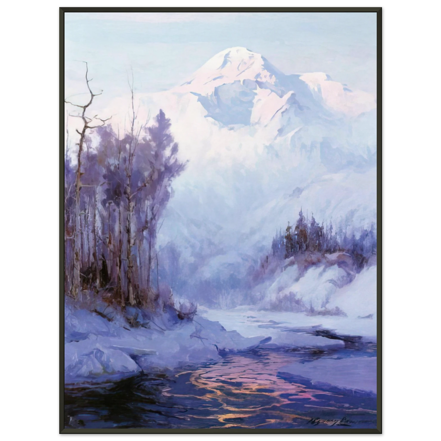 Sydney Laurence The Breakup Romanticism Framed Art Print - Aluminum Frame - 70x100 cm / 28x40 inches