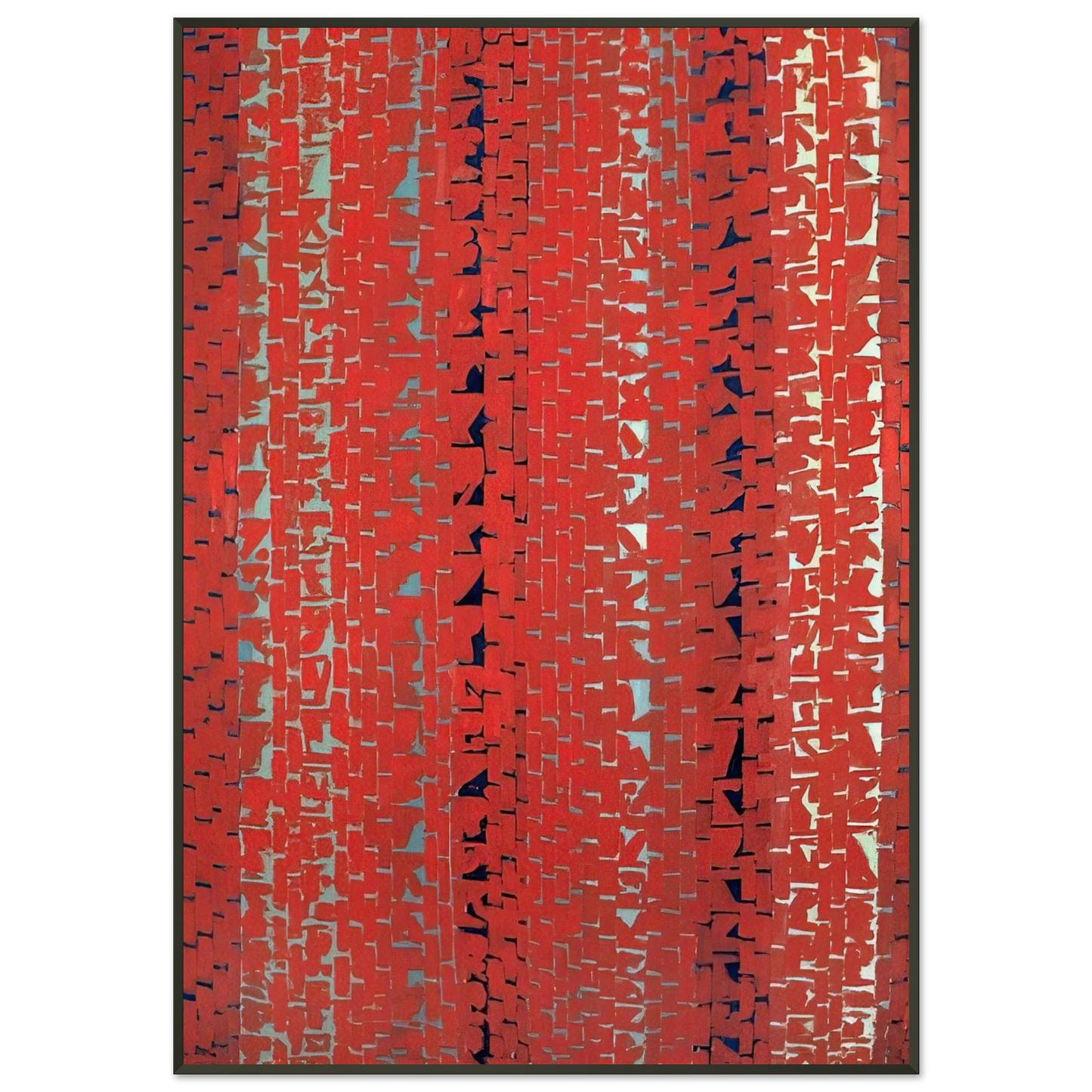 Alma Woodsey Thomas RED SUNSET OLD POND CONCERTO 1972 Framed Art Print - Aluminum Frame - 21x29.7 cm / 8x12"