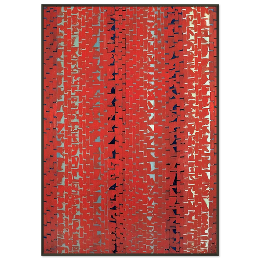 Alma Woodsey Thomas  RED SUNSET OLD POND CONCERTO 1972 Framed Art Print  - Aluminum Frame - 21x29.7 cm / 8x12"