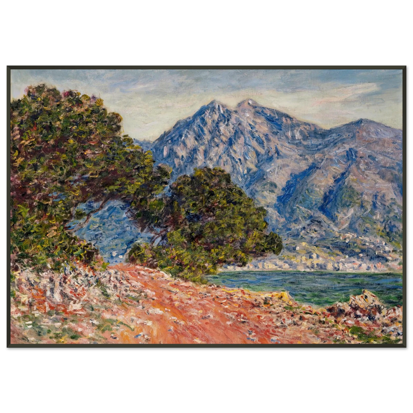 claude monet Cap Martin 2 Framed Art Print - Aluminum Frame - 21x29.7 cm / 8x12"