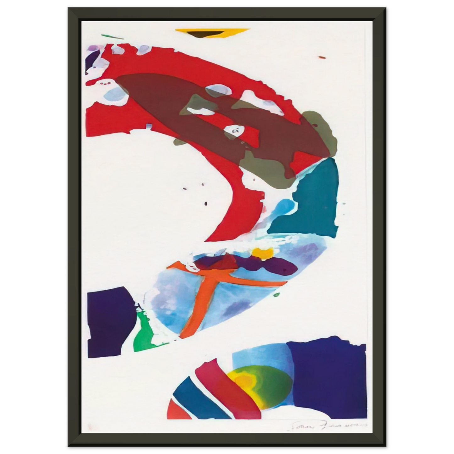 Sam Francis Untitled SFE 090 Framed Art Print - Aluminum Frame - 40x50 cm / 16x20 inches