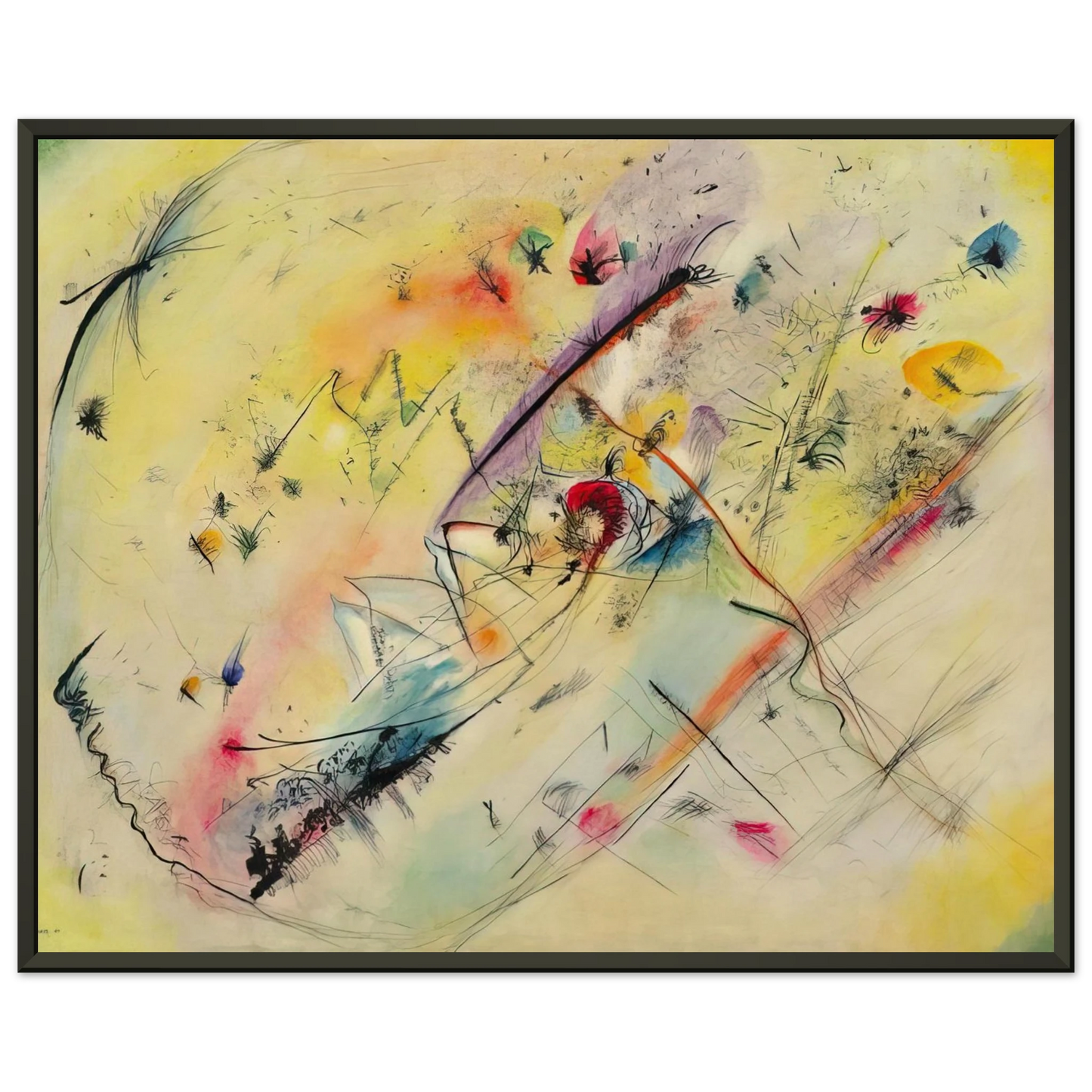 Wassily Kandinsky  BRIGHT PICTURE 1913 Framed Art Print  - Aluminum Frame - 60x80 cm / 24x32 inches