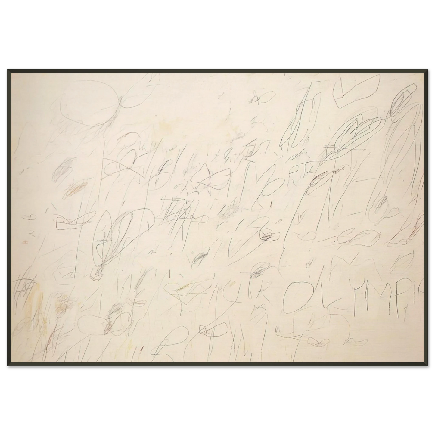 Cy Twombly Olympia Framed Art Print - Aluminum Frame - 21x29.7 cm / 8x12"