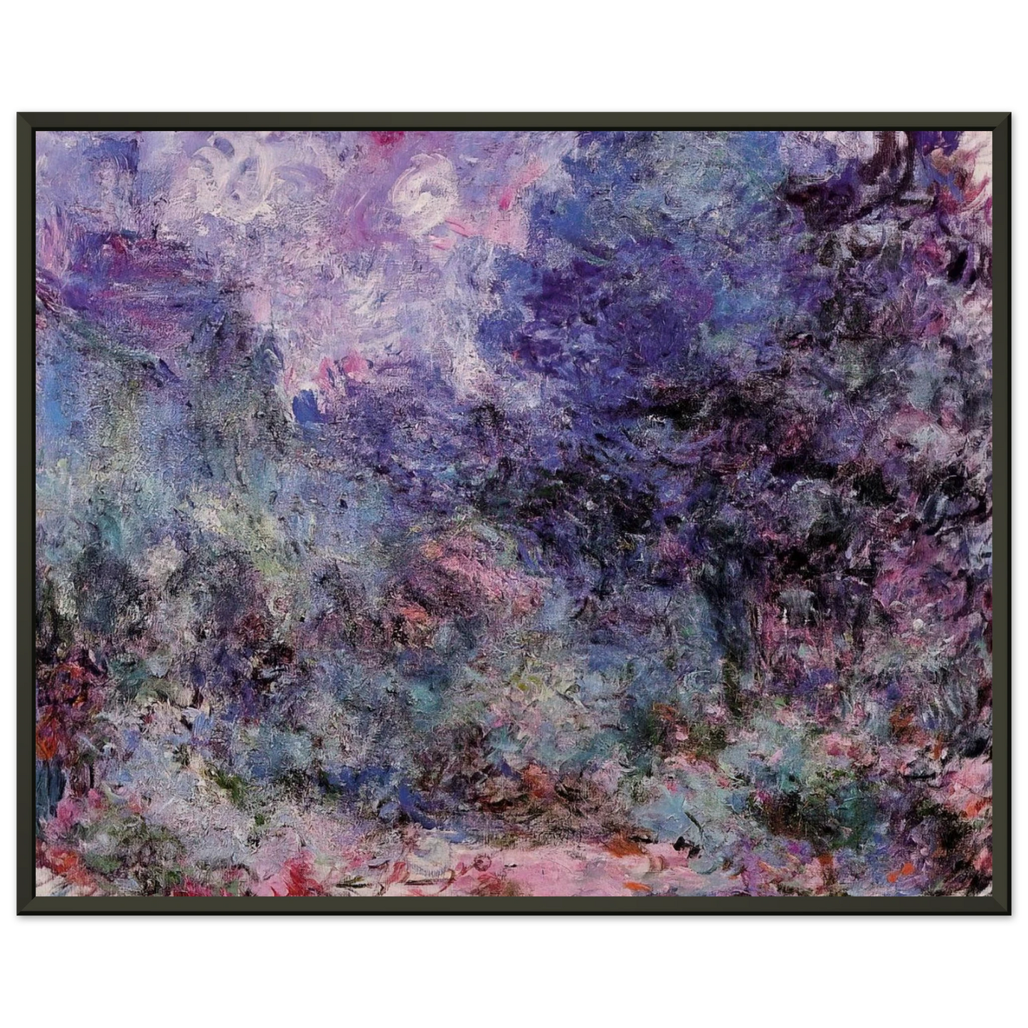 claude monet  The House Seen from the Rose Garden 3 Framed Art Print  - Aluminum Frame - 60x80 cm / 24x32 inches
