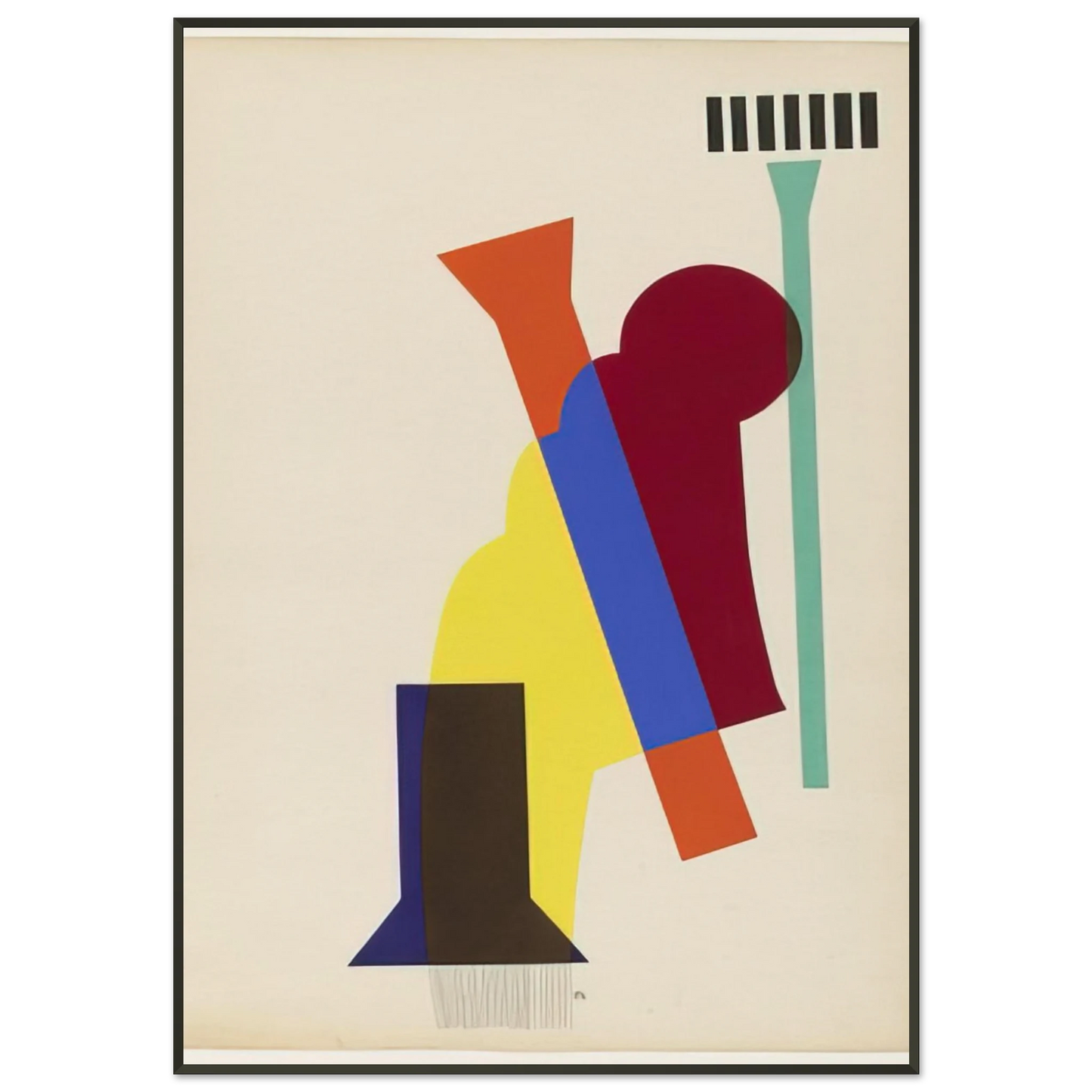 Man Ray CONCRETE MIXER FROM THE PORTFOLIO REVOLVING DOORS 1926 Framed Art Print - Aluminum Frame - 21x29.7 cm / 8x12"