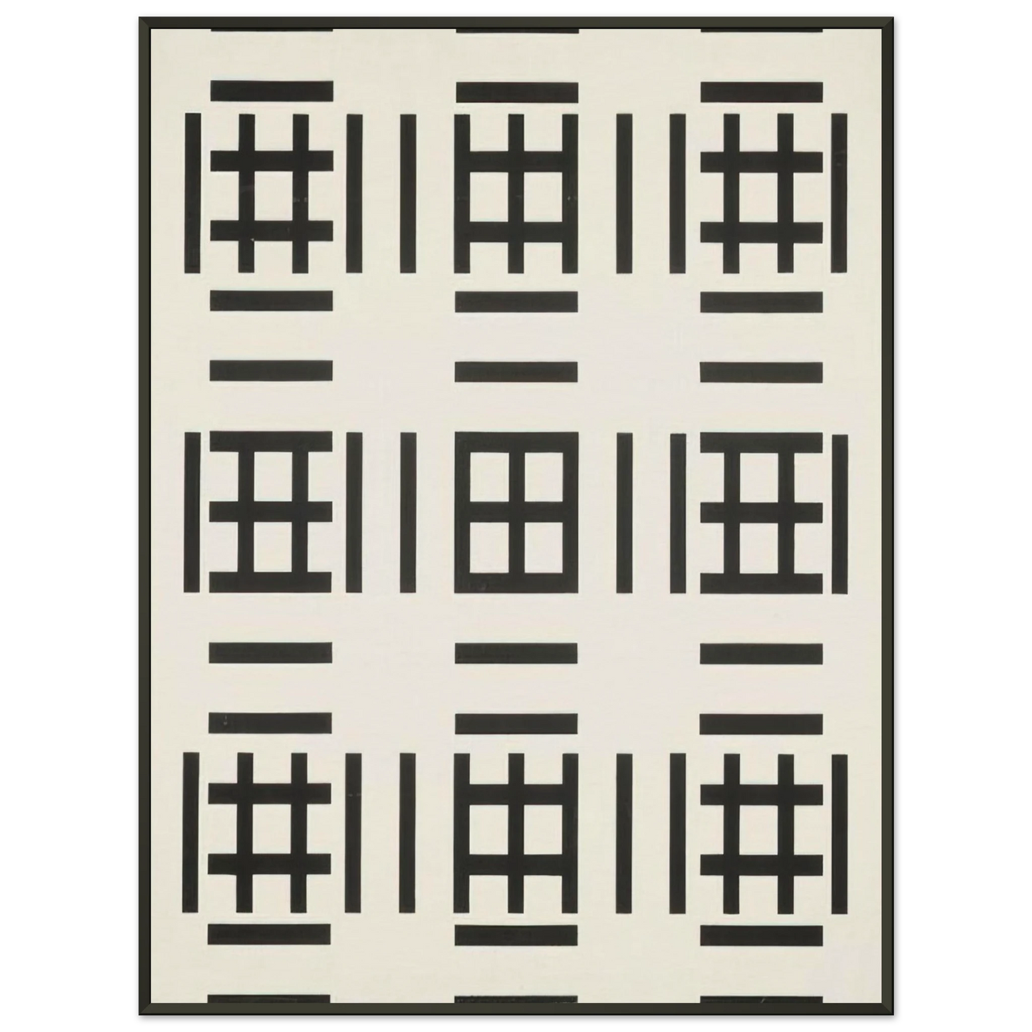 Francois Morellet Serigraphie unique au monde 1970 Framed Art Print - Aluminum Frame - 40x50 cm / 16x20 inches
