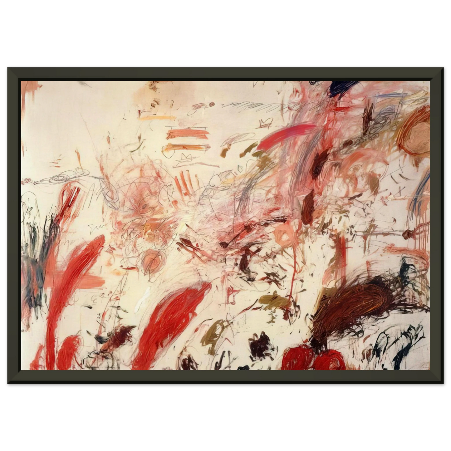 Cy Twombly Ferragosto IV Framed Art Print - Aluminum Frame - 70x100 cm / 28x40 inches