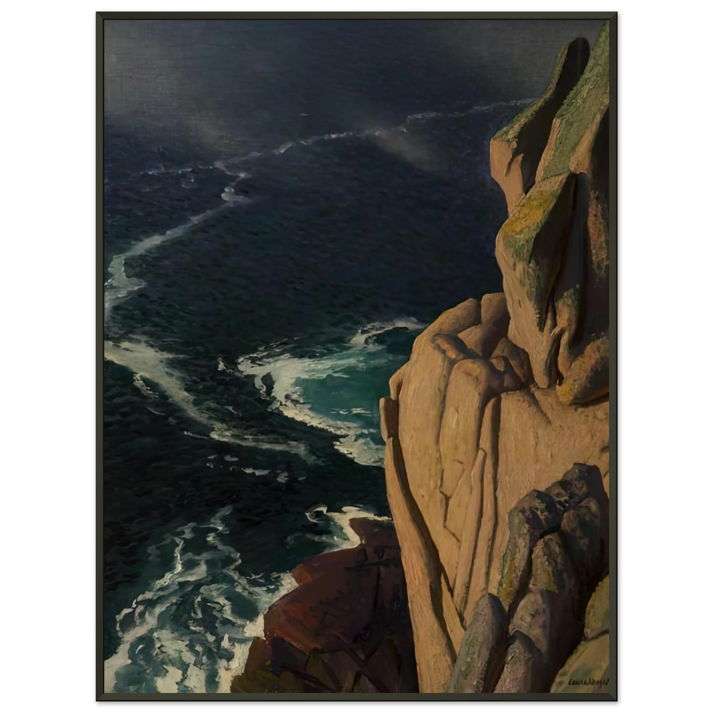 Laura Knight THE CRUEL SEA 1967 Framed Art Print - Aluminum Frame - 70x100 cm / 28x40 inches