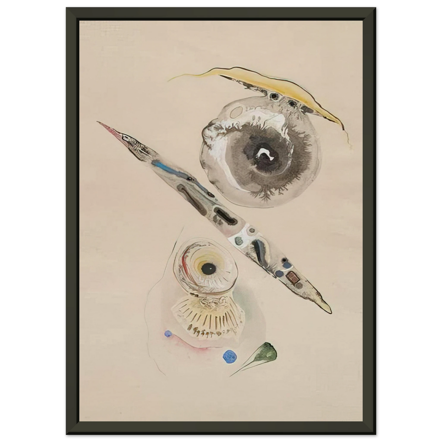 Rudolf Bauer UNTITLED Framed Art Print - Aluminum Frame - 40x50 cm / 16x20 inches