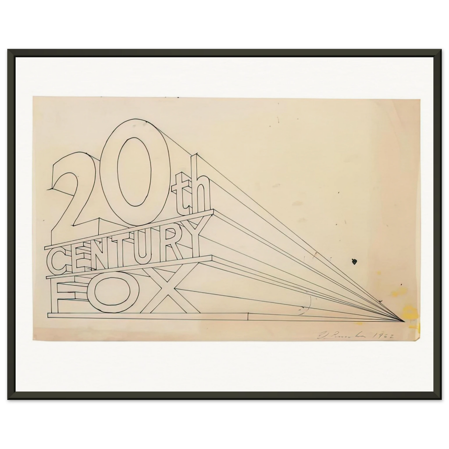 Edward Ruscha TRADEMARK STUDY 4 1962 Framed Art Print - Aluminum Frame - 70x100 cm / 28x40 inches