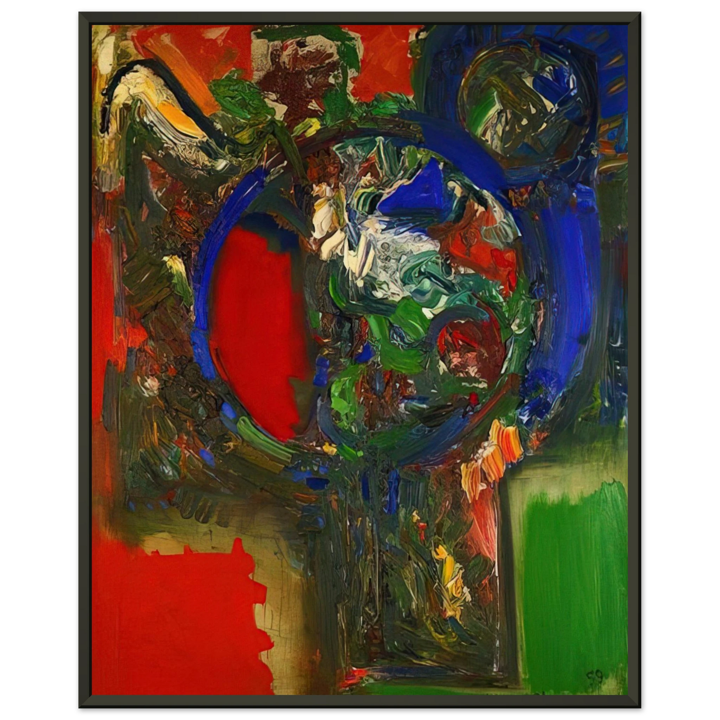 Hans Hofmann The Bouquet Framed Art Print - Aluminum Frame - 60x80 cm / 24x32 inches