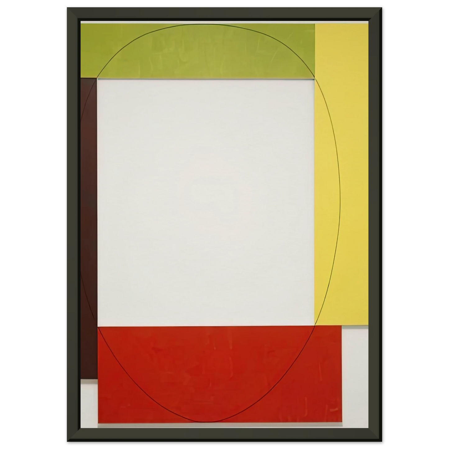 Robert Mangold FOUR COLOR FRAME PAINTING 5 PARASOL UNIT 1984 Framed Art Print - Aluminum Frame - 70x100 cm / 28x40 inches