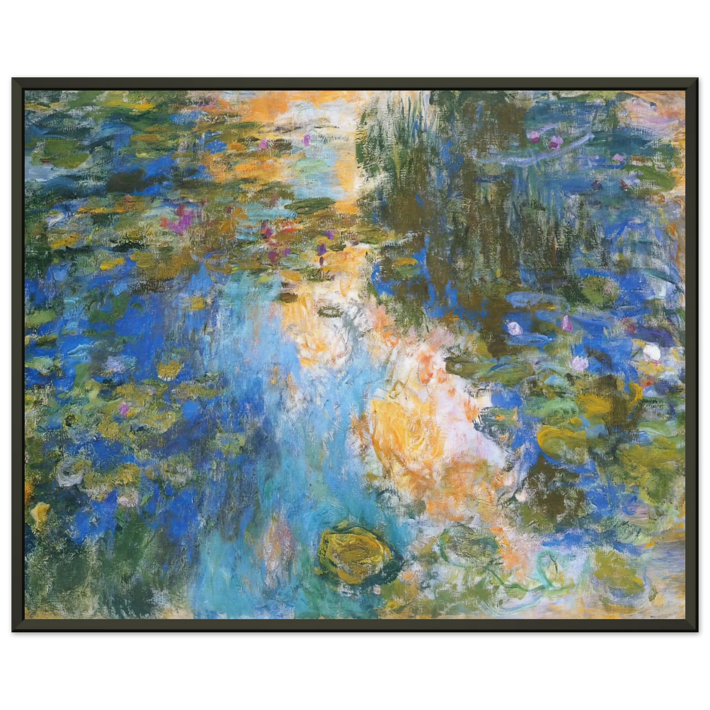 claude monet The Water Lily Pond X Framed Art Print - Aluminum Frame - 40x50 cm / 16x20 inches
