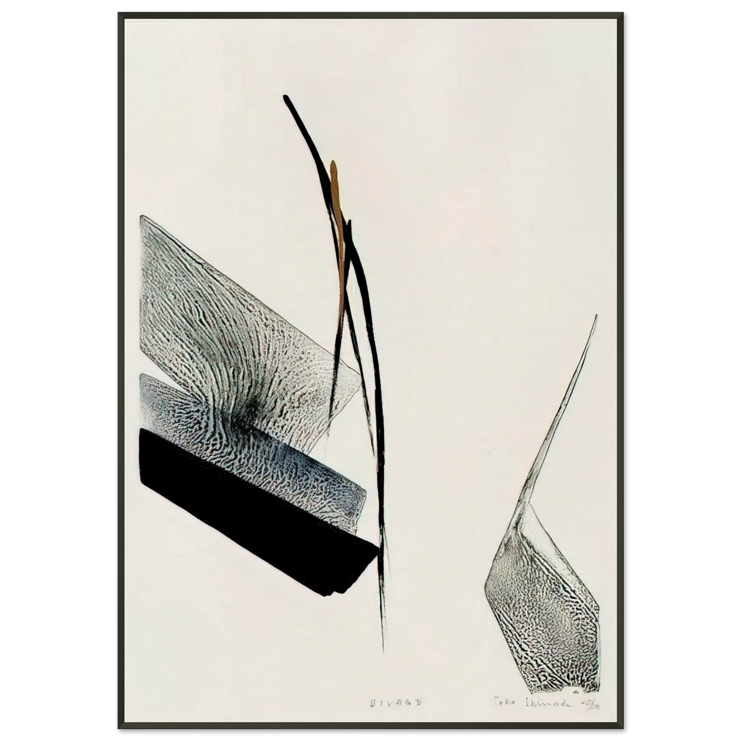 Toko Shinoda Rivage Abstract Expressionism Framed Art Print - Aluminum Frame - 21x29.7 cm / 8x12"