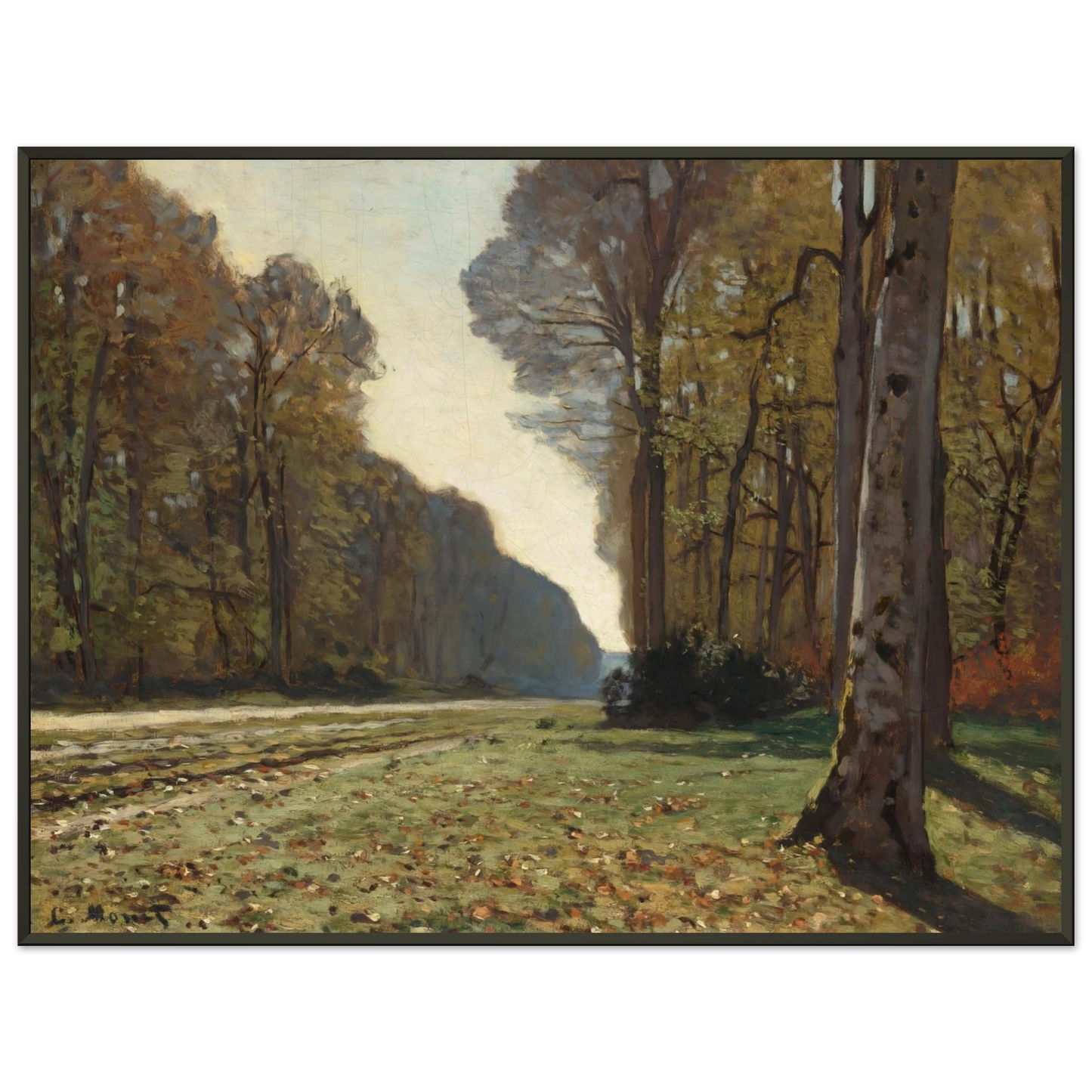 claude monet  The Pave de Chailly Framed Art Print  - Aluminum Frame - 70x100 cm / 28x40 inches