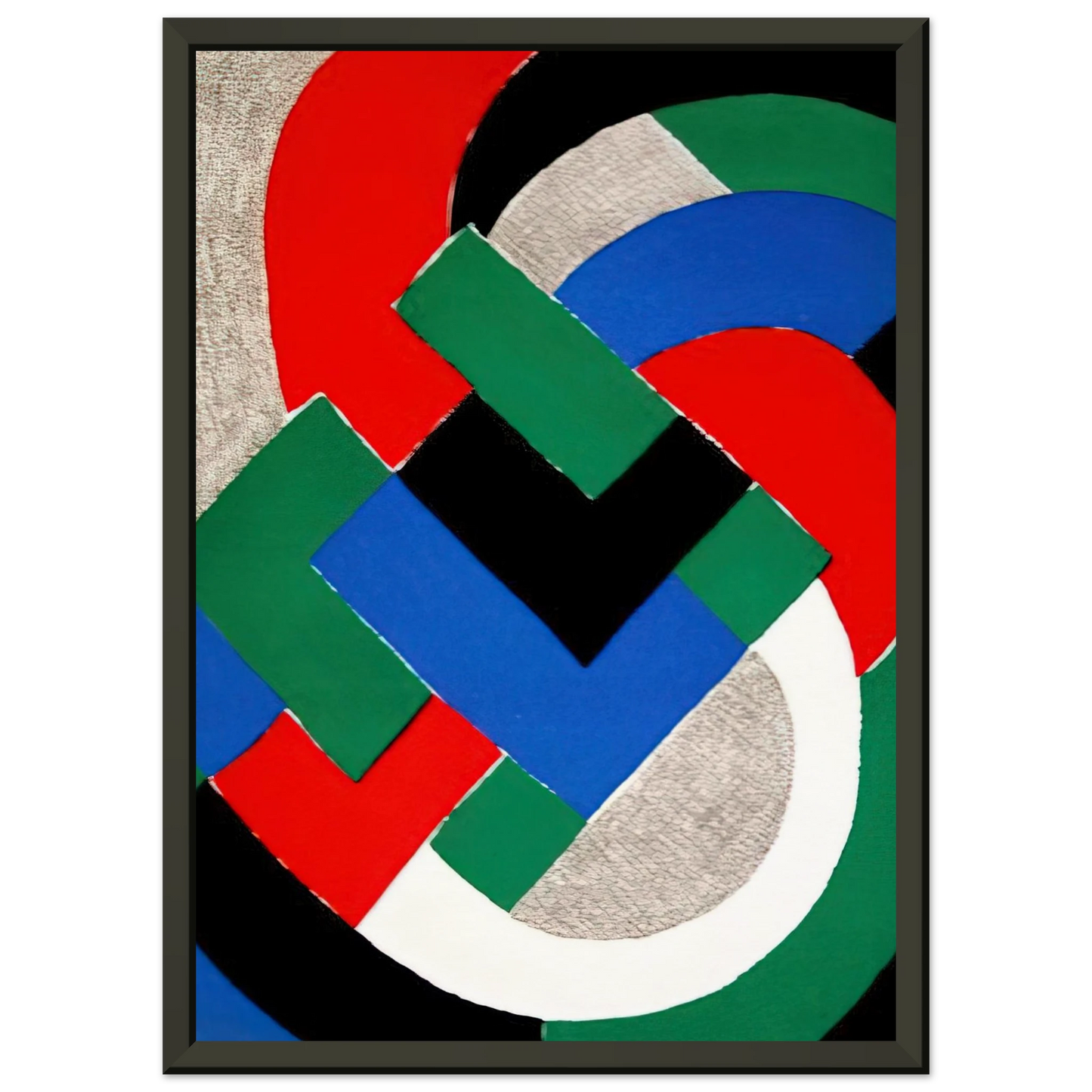 Sonia Delaunay COMPOSITION WITH GREEN AND BLUE Framed Art Print - Aluminum Frame - 60x80 cm / 24x32 inches