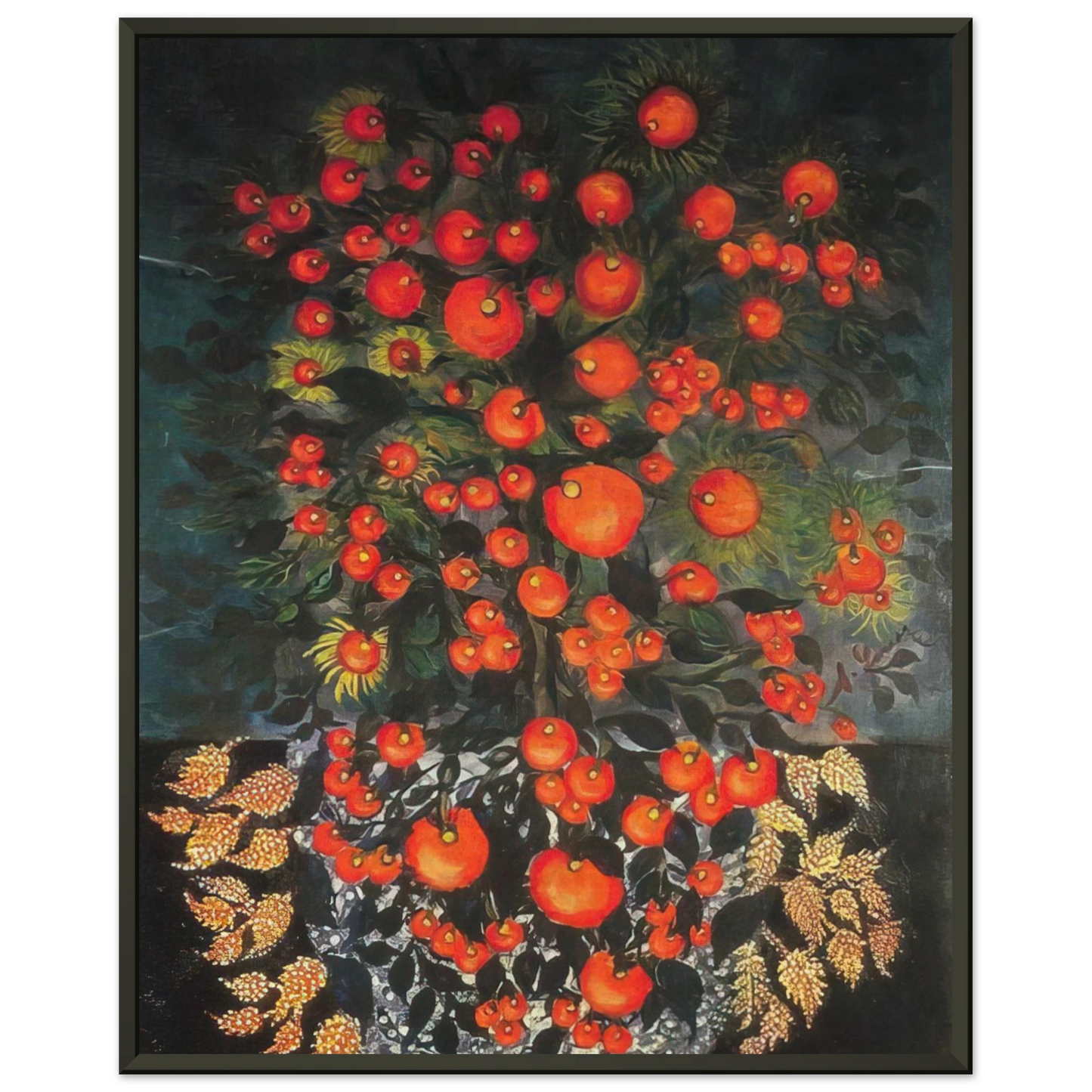 Seraphine Louis Untitled Naive Art Primitivism Framed Art Print - Aluminum Frame - 60x80 cm / 24x32 inches