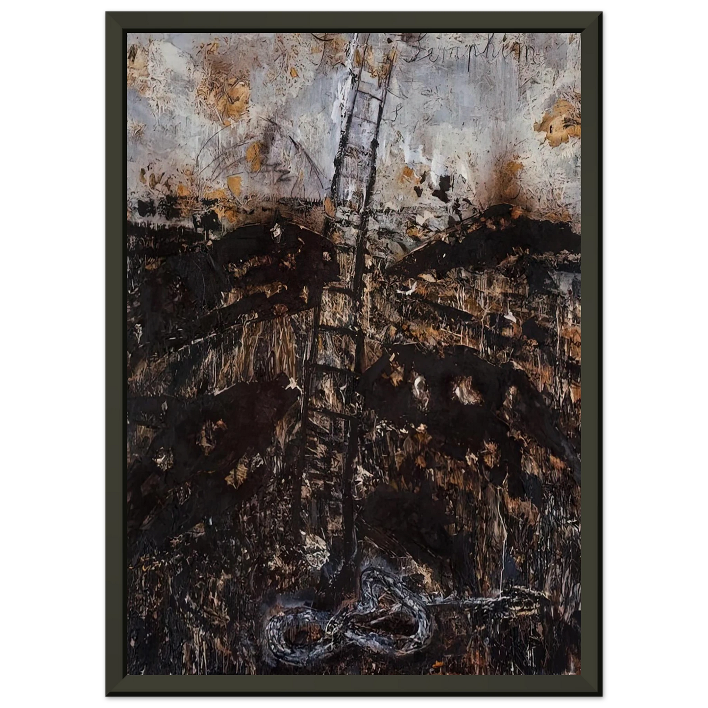 Anselm Kiefer SERAPHIM 1984 Framed Art Print - Aluminum Frame - 70x100 cm / 28x40 inches