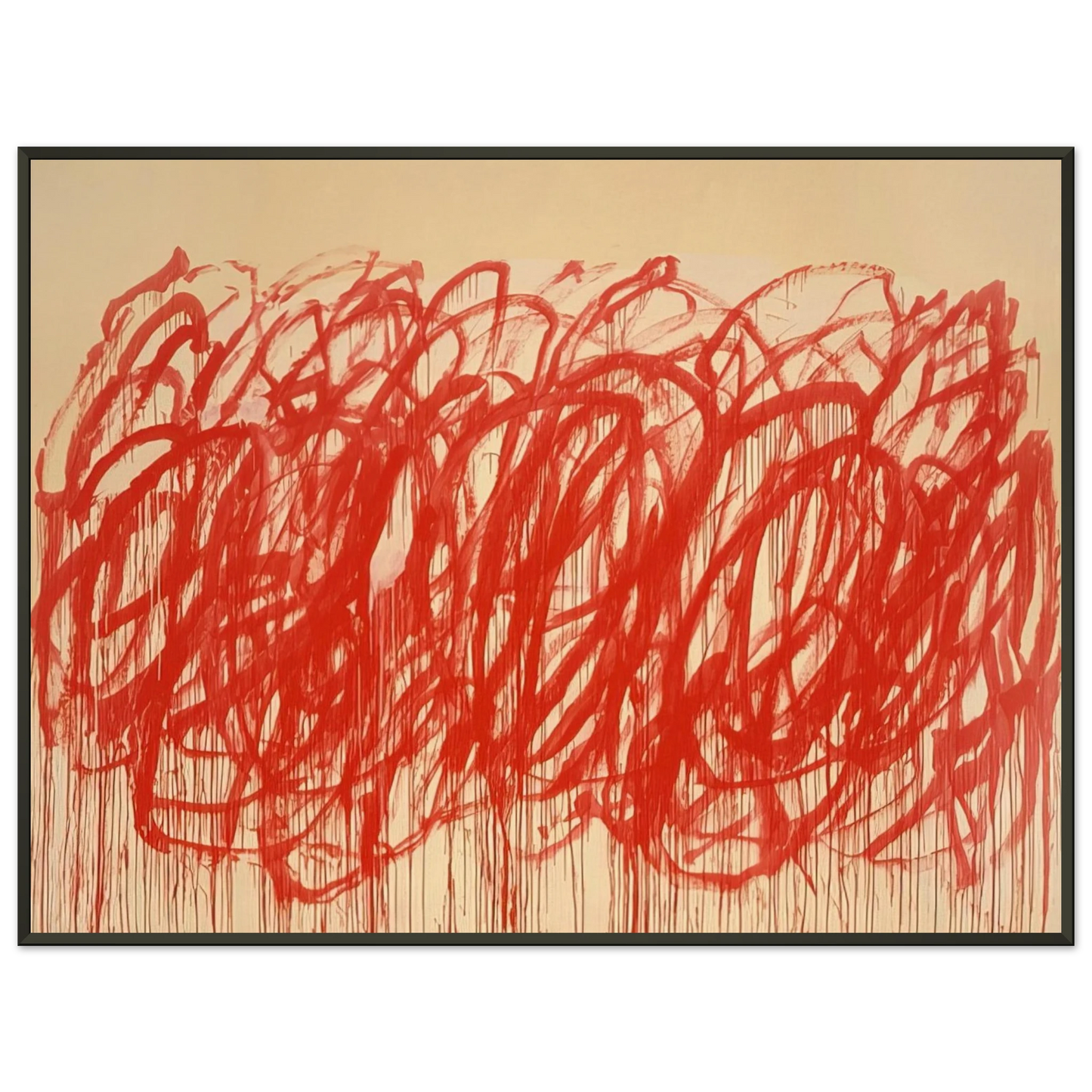 Cy Twombly Untitled Bacchus Framed Art Print - Aluminum Frame - 60x80 cm / 24x32 inches