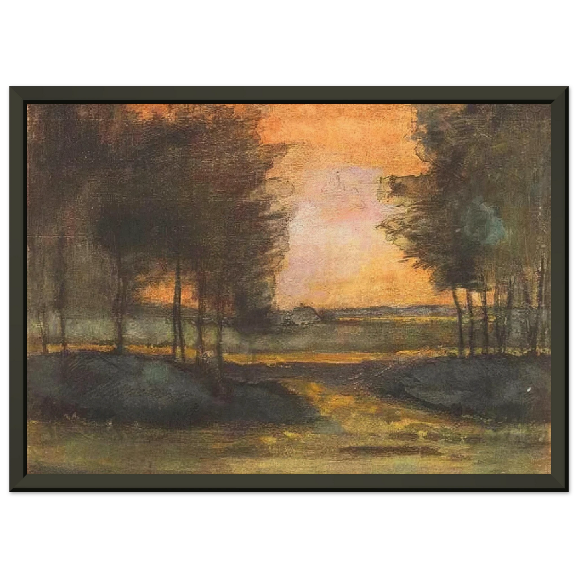 Vincent van Gogh  The Landscape in Drenthe Framed Art Print  - Aluminum Frame - 60x80 cm / 24x32 inches