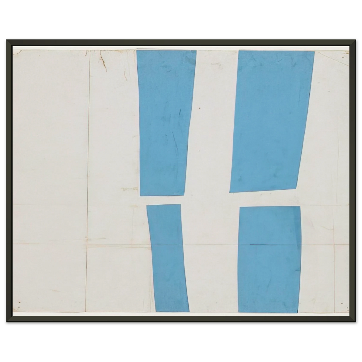 Ellsworth Kelly Blue and White Framed Art Print - Aluminum Frame - 60x80 cm / 24x32 inches