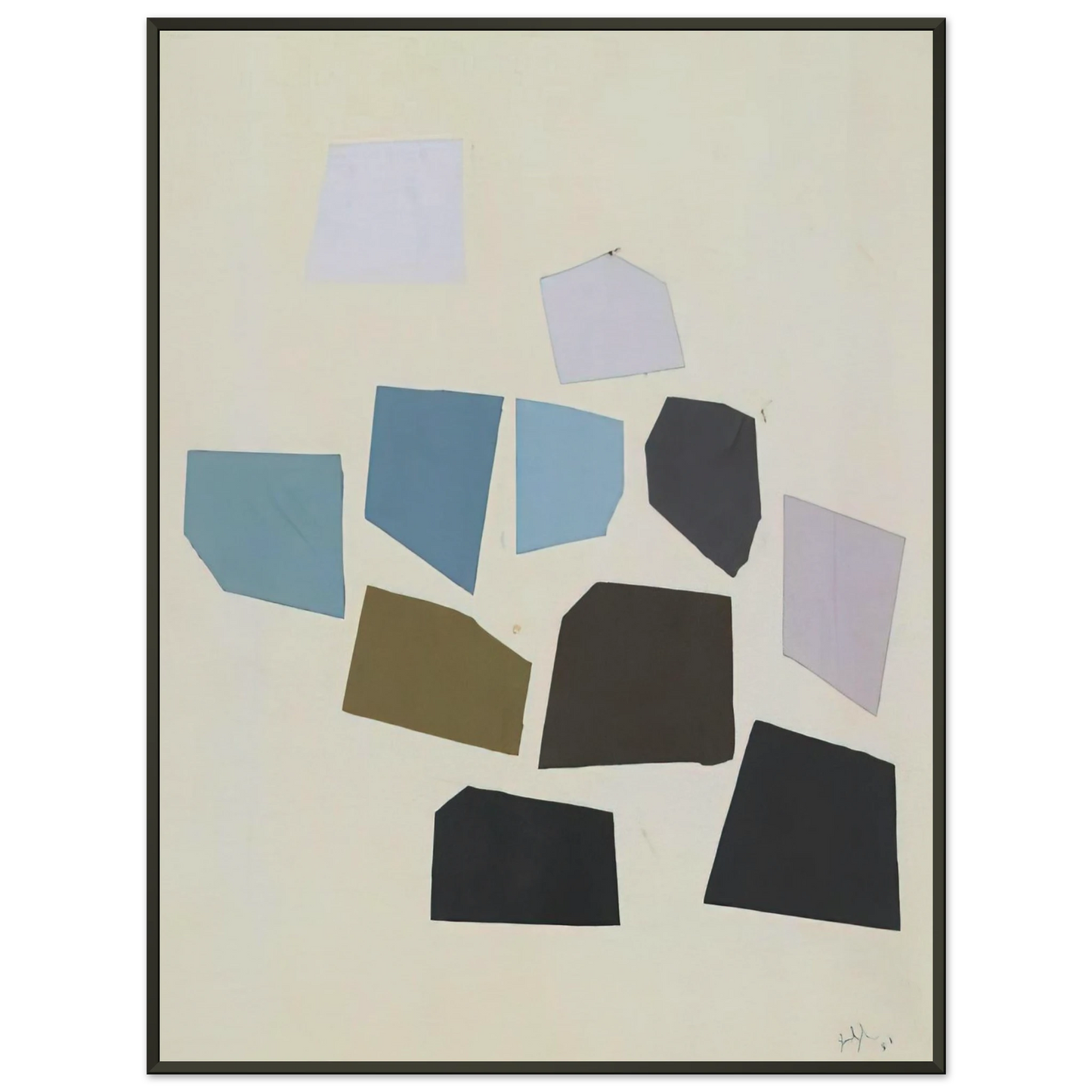 Robert Goodnough Abstraction PostPainterly Abstraction Framed Art Print - Aluminum Frame - 70x100 cm / 28x40 inches
