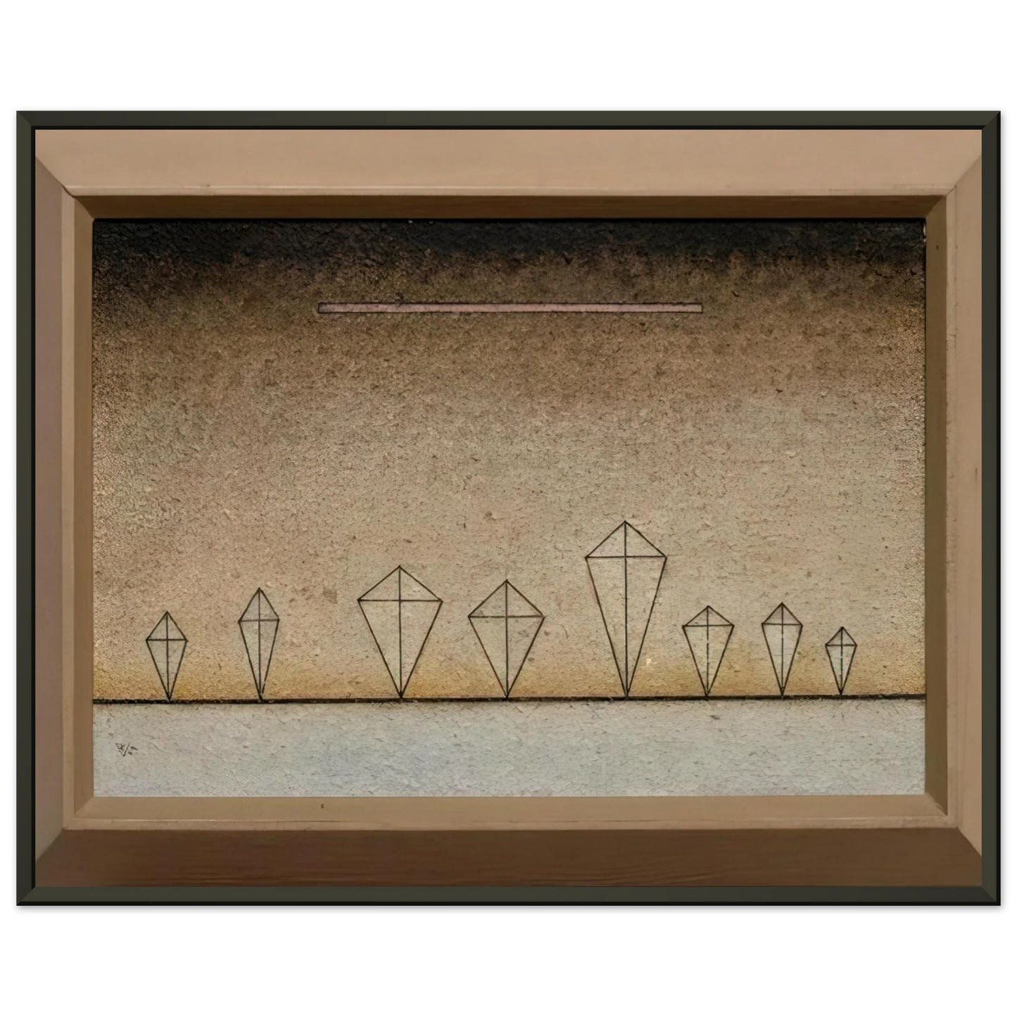 Wassily Kandinsky  EIGHT TIMES 1929 Framed Art Print  - Aluminum Frame - 40x50 cm / 16x20 inches