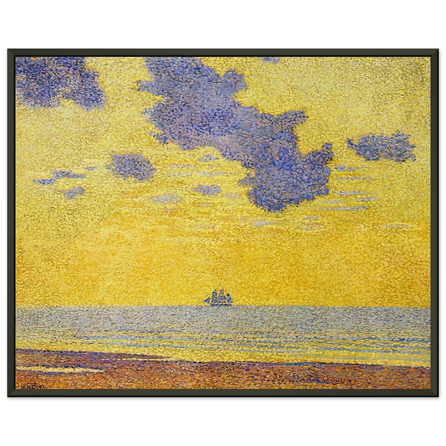 Theo van Rysselberghe BIG CLOUDS 1893 Framed Art Print - Aluminum Frame - 40x50 cm / 16x20 inches