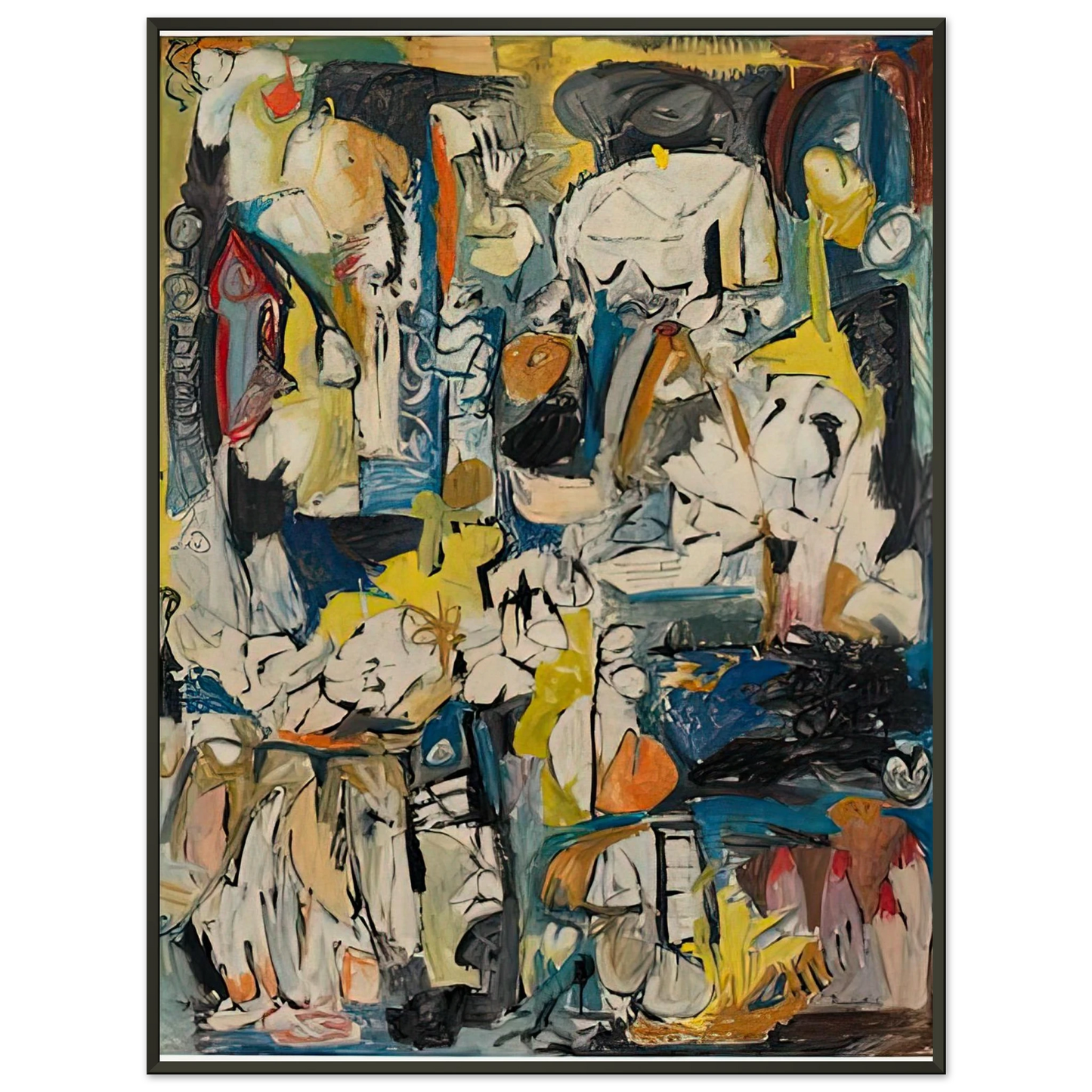 Helen Frankenthaler Village 1951 Framed Art Print - Aluminum Frame - 70x100 cm / 28x40 inches