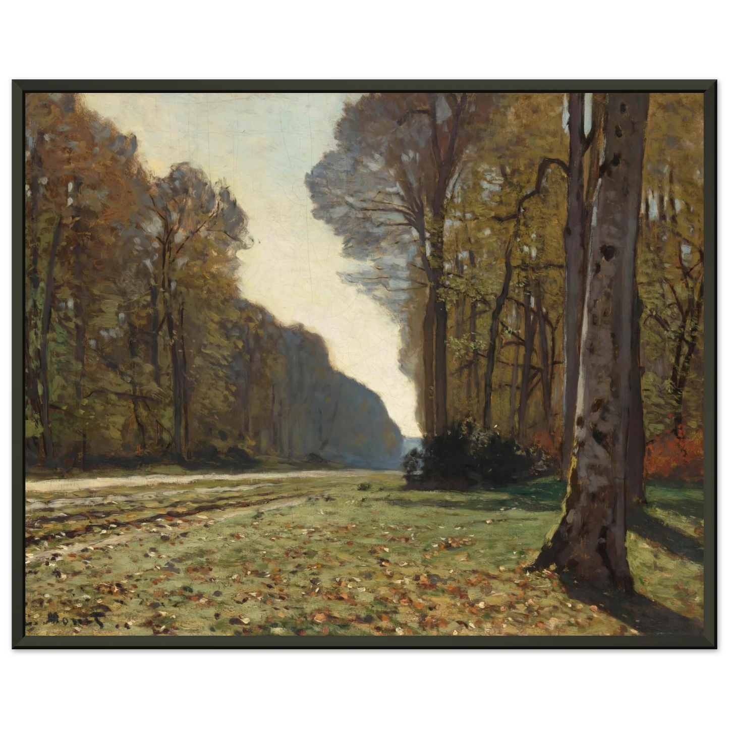claude monet  The Pave de Chailly Framed Art Print  - Aluminum Frame - 40x50 cm / 16x20 inches