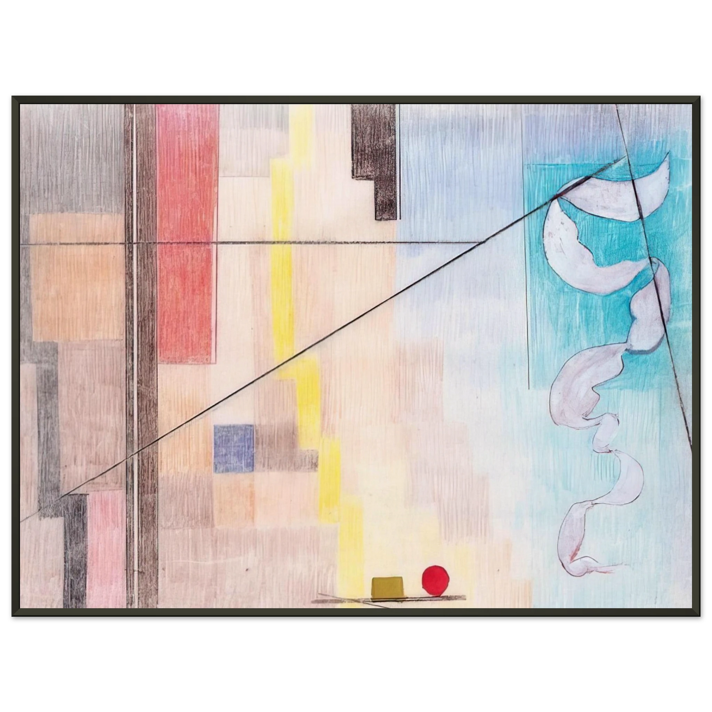 Johannes Itten Die Kontraste Abstract Art Framed Art Print - Aluminum Frame - 70x100 cm / 28x40 inches